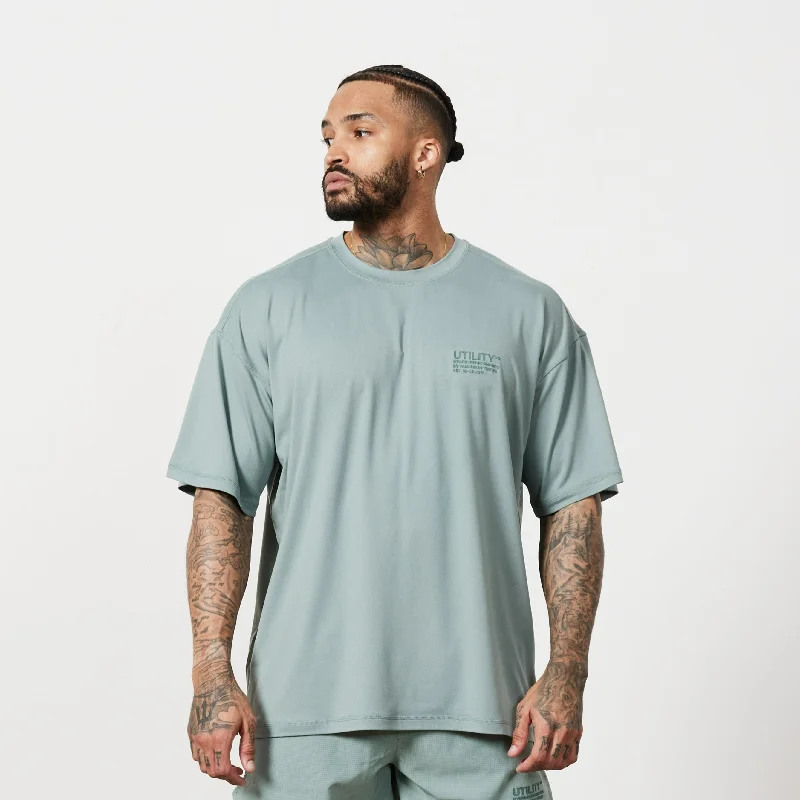 Fashionable And Versatile Vanquish Utility Frost Green Oversized T Shirt