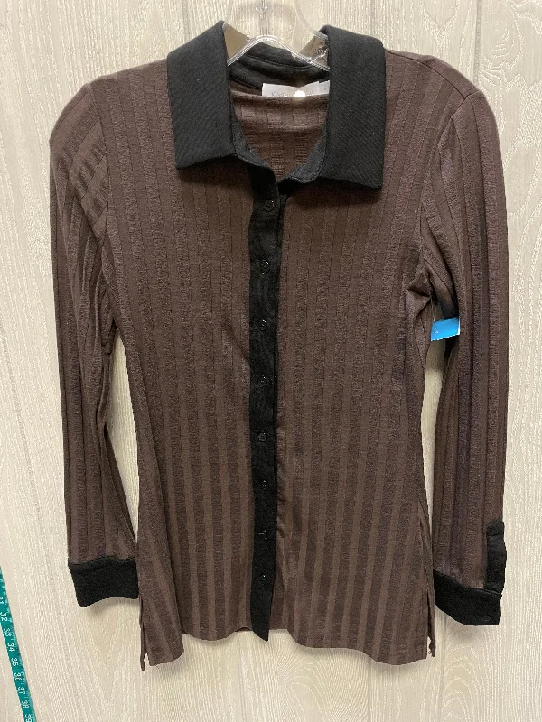 Comfy Layers Top Long Sleeve By JONATHAN SIMKHAI  In Black & Brown, Size: S