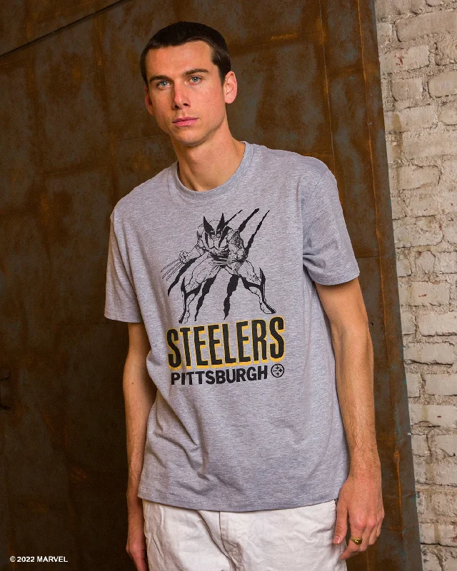 High Street Style Steelers Marvel Wolverine Slash Tee