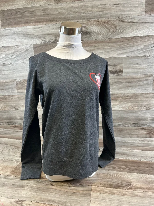 Stylish Wear Top Long Sleeve By Clothes Mentor In Grey, Size: S