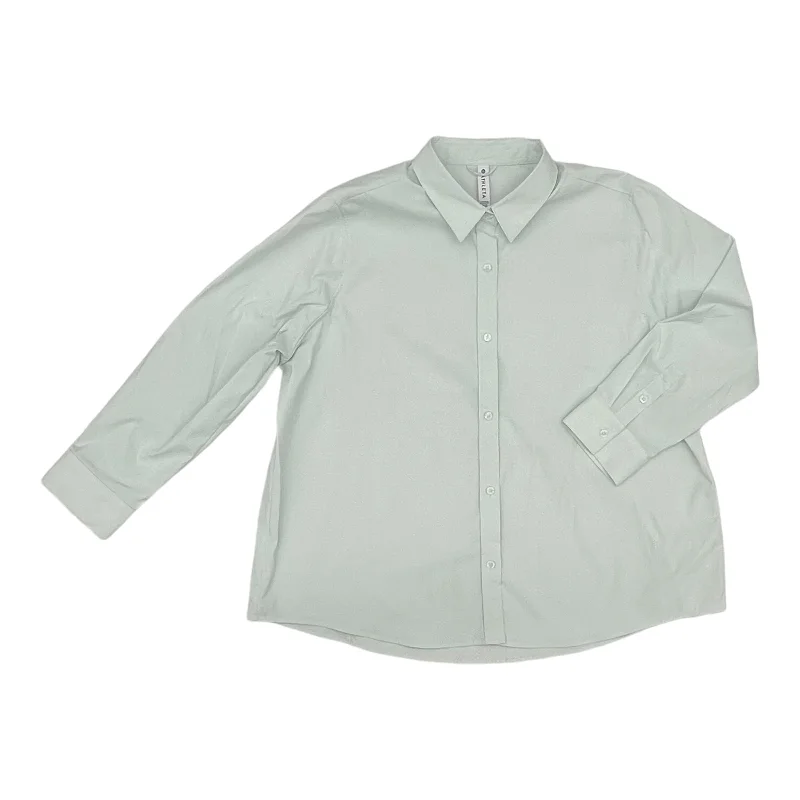 Designer Style Top Ls By Athleta In Green, Size:2X