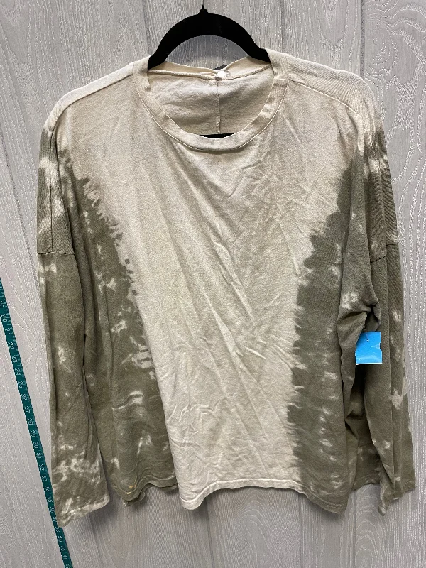 Easy Chic Wear Top Long Sleeve By Easel In Cream & Green, Size: S