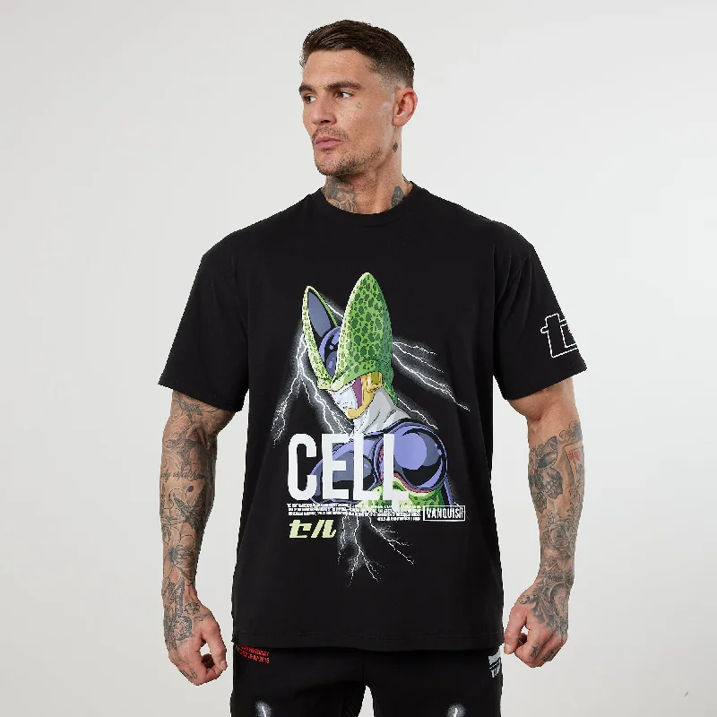 Bright Colors Vanquish DBZ CS Cell Black Oversized T Shirt