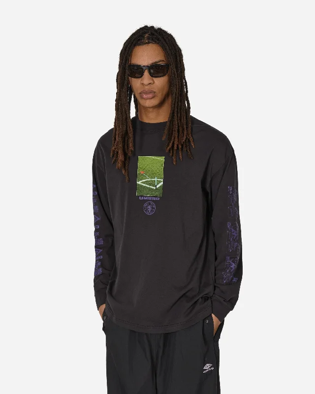 Relaxed Chic Graphic Longsleeve T-Shirt Black