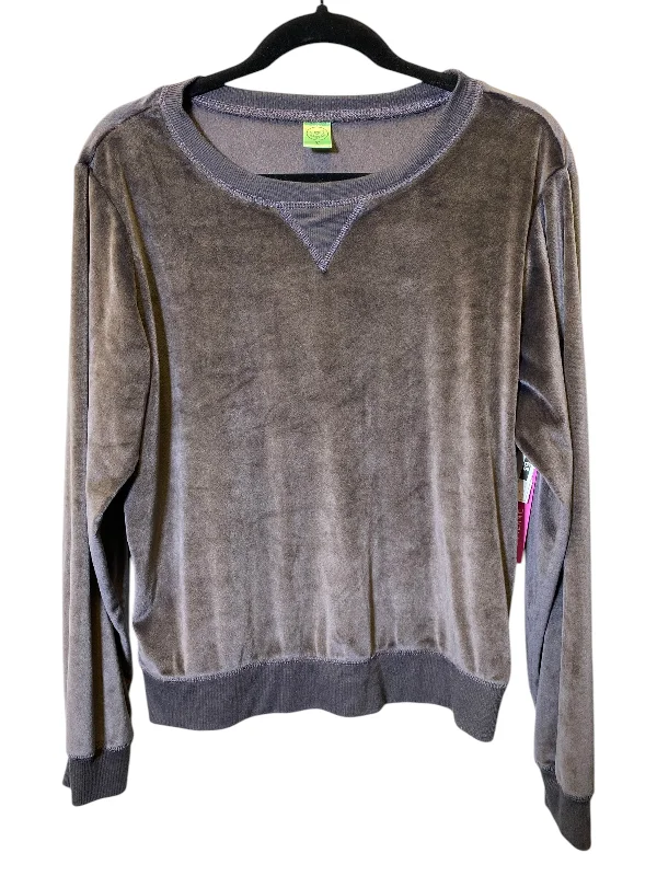 Luxury Customization Top Long Sleeve By Cmc In Grey, Size: L