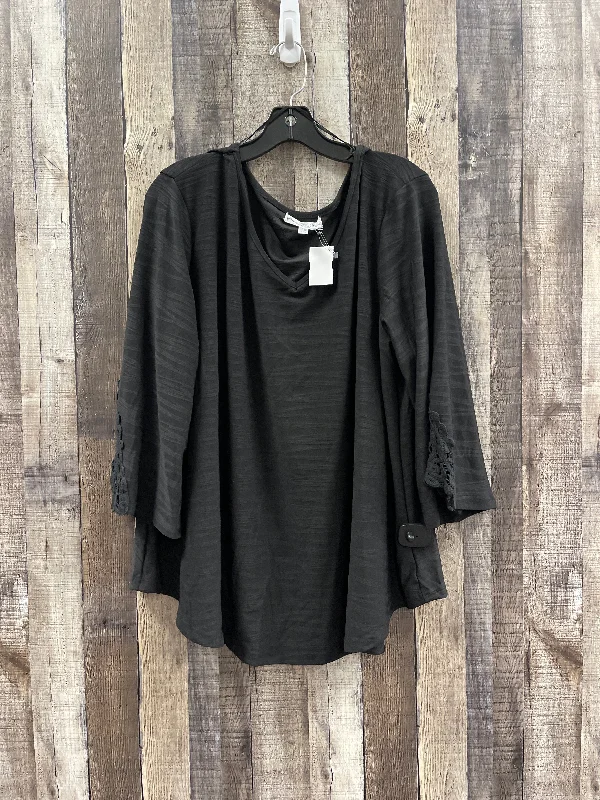 Fashionable And Fashionable Top 3/4 Sleeve By Cme In Black, Size: 3x
