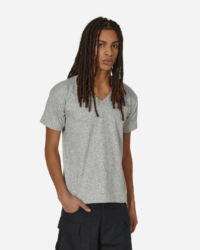 Effortless Dressing Made in Japan V-Neck T-Shirt Oxford Gray