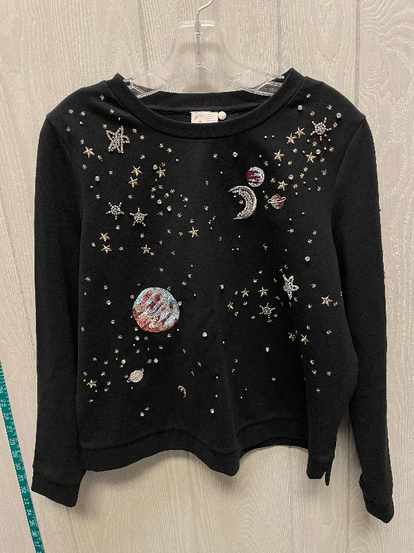 Relaxed Chic Top Long Sleeve By Anthropologie In Black, Size: S