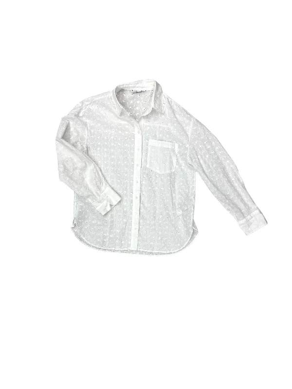 High Street Series Top Long Sleeve By Clothes Mentor In White, Size: S