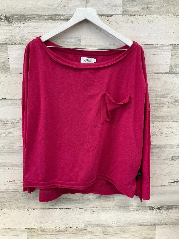 Free Design Top Long Sleeve By Amaryllis In Pink, Size: L