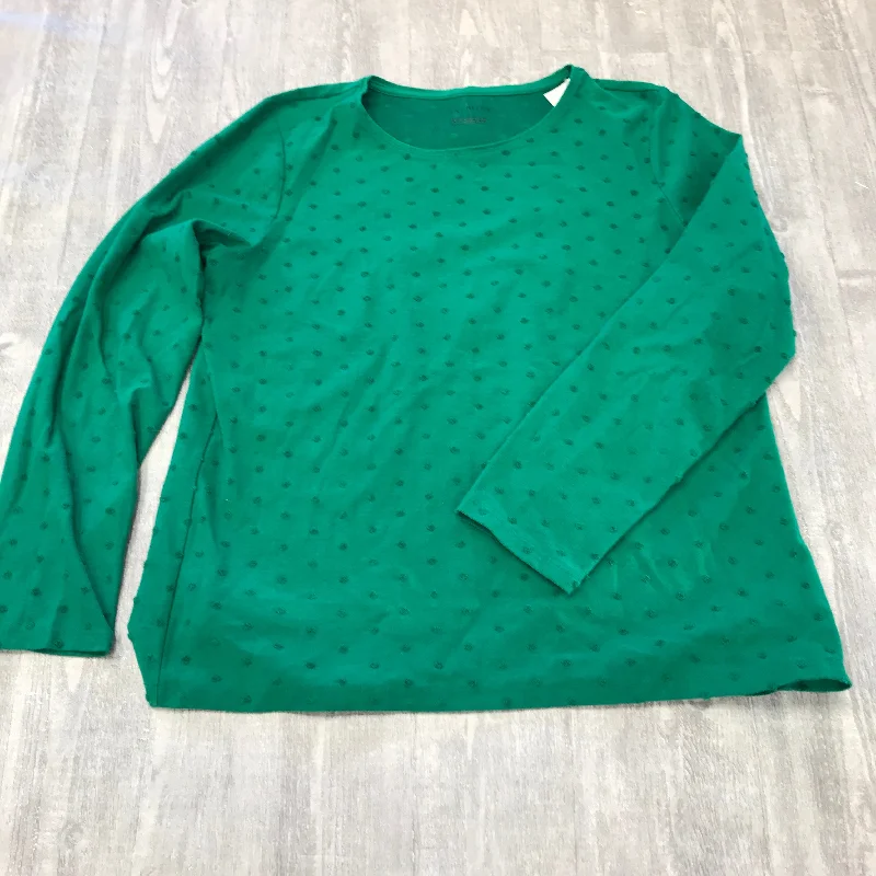 Classic Series Top Long Sleeve By Talbots In Green, Size: L
