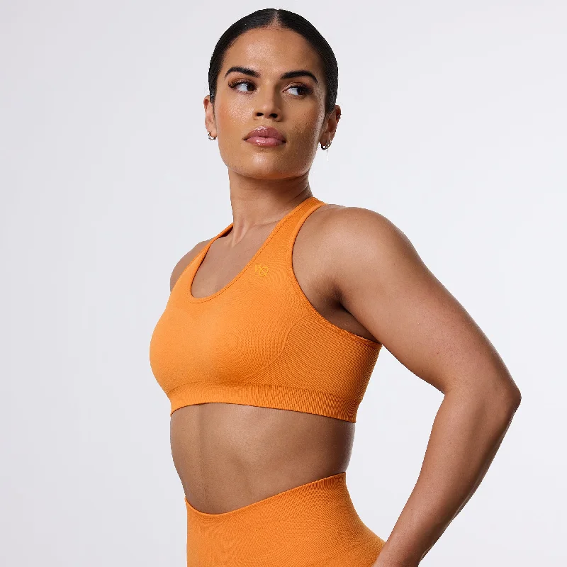 Bottom And Versatile Vanquish Elevate Seamless Orange Support Bra