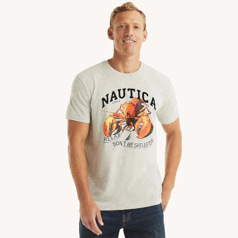 Quality Tailoring Nautica Mens Lobster Graphic T-Shirt