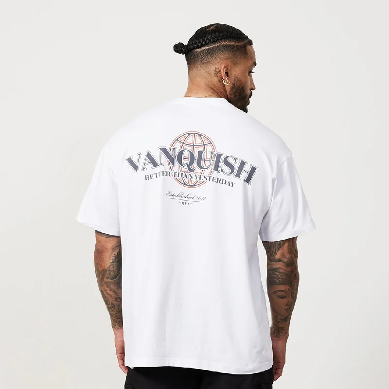 Soft Style Vanquish TSP White Global Oversized T Shirt