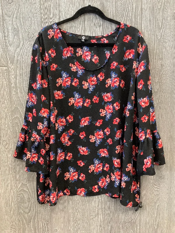 Cozy Street Style Top 3/4 Sleeve By Clothes Mentor In Black, Size: 3x