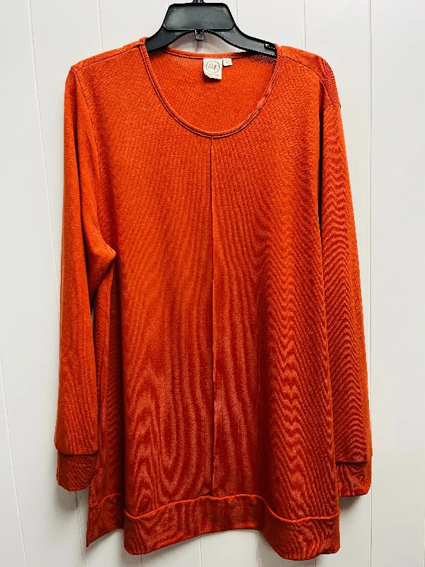 Cozy Essentials Top Long Sleeve Basic By Clothes Mentor In Orange, Size: Xl