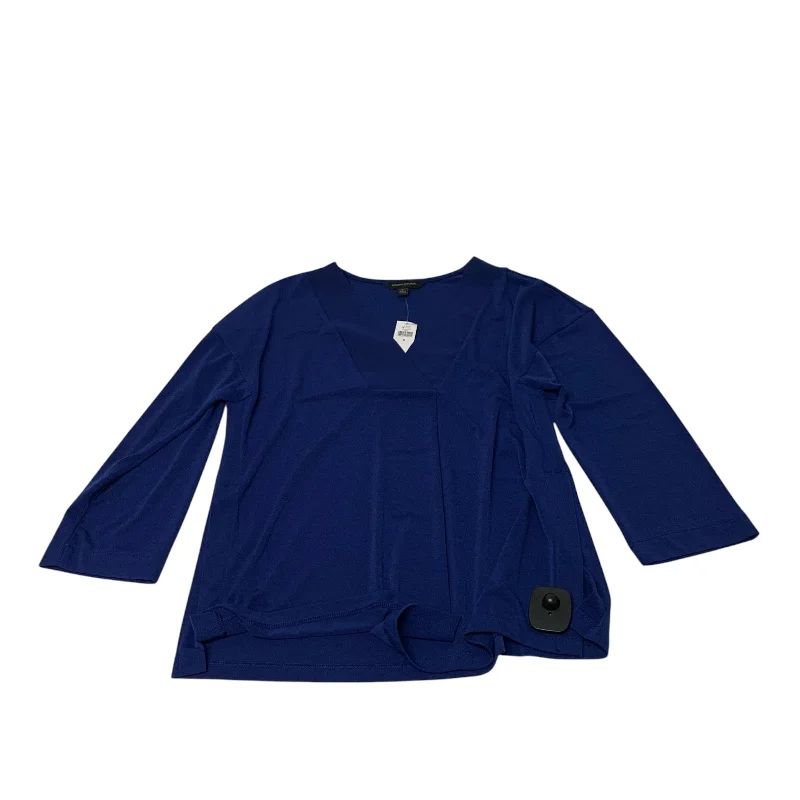 High-quality Design Top Long Sleeve By Banana Republic In Blue, Size: S
