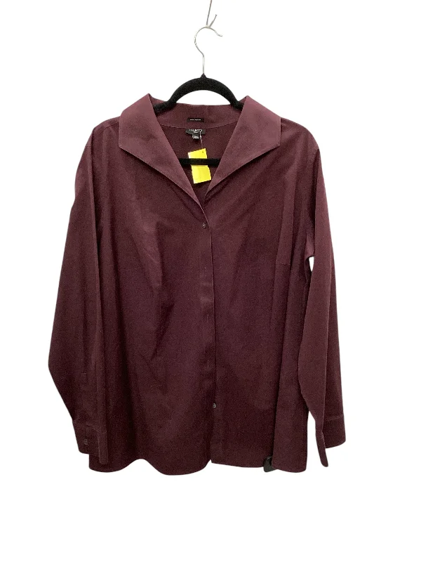 Age-reducing Style Top Long Sleeve By Talbots In Red, Size: 1x