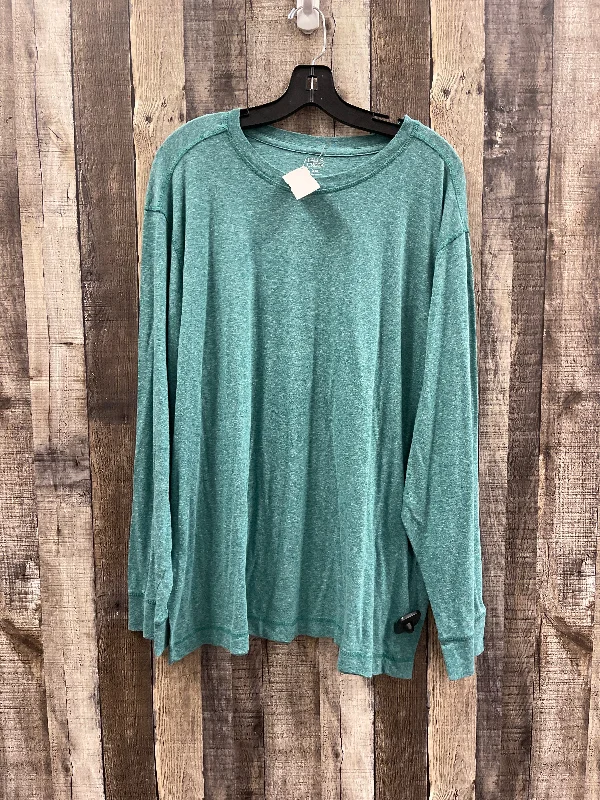 High Street Fashion Top Long Sleeve By Falls Creek In Green, Size: 2x