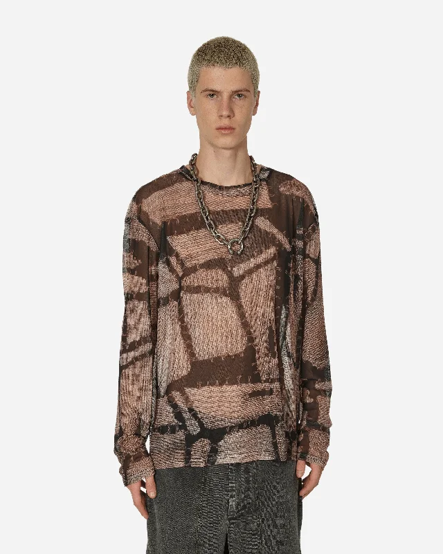 Simple Matching Ben Mesh Longsleeve T-Shirt Rust