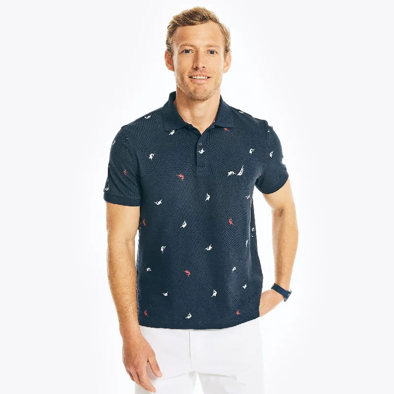 Sports And Leisure Nautica Mens Classic Fit Printed Deck Polo
