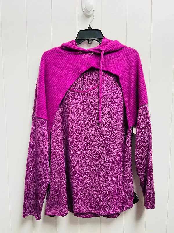 Cozy Fitting Top Long Sleeve By White Birch In Purple, Size: 1x