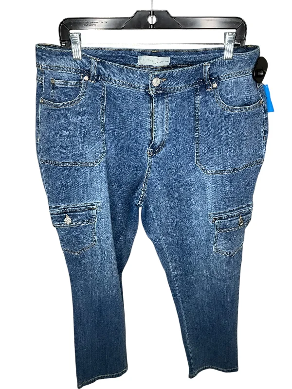 Double-sided Wear Jeans Straight By Cabi In Blue, Size: 16