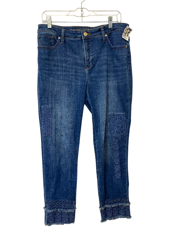Warm Wear Jeans Boyfriend By Chicos In Blue Denim, Size: 10
