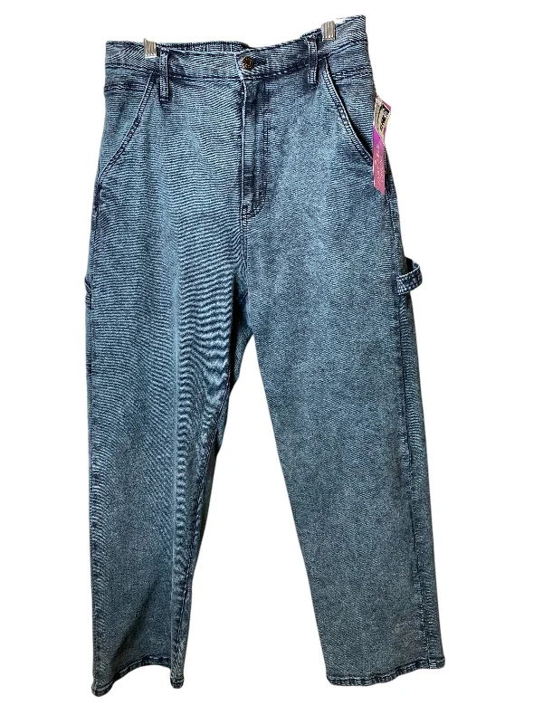 Hooded design Jeans Wide Leg By Wild Fable In Grey, Size: 8