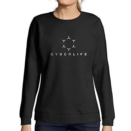 Cozy Outerwear Ultrabasic - Femme Graphique Cyberlife Sweatshirt Action de Grâces Xmas Cadeau Idées Tee Gris Chiné Noir Profond