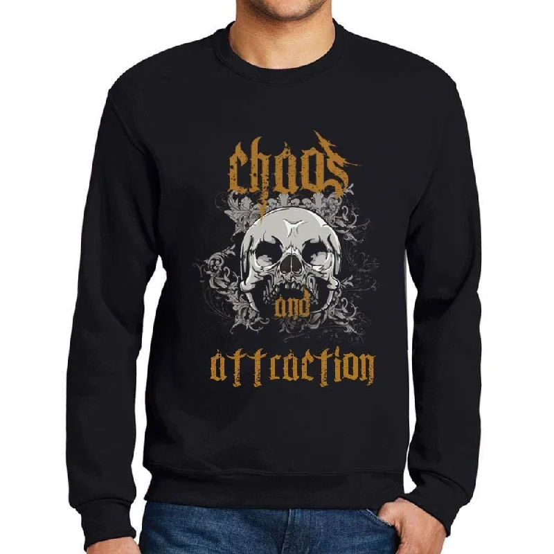 Street Cool Ultrabasic - Homme Imprimé Graphique Sweat-Shirt Chaos and Attraction Noir Profond