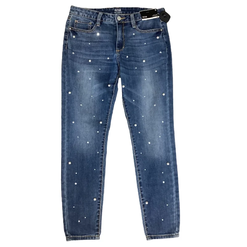 Casual Fit Wear Jeans Skinny By Ana In Blue Denim, Size: 6