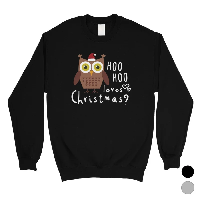 Classic Style Hoo Christmas Owl Unisex Crewneck Sweatshirt