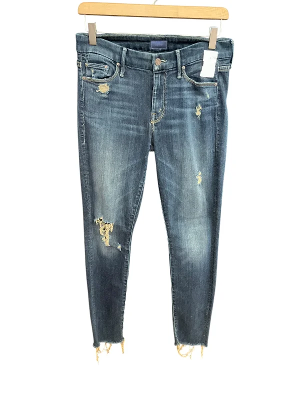 Wearable At Home Or Out Jeans Skinny By Mother Jeans In Blue Denim, Size: 4