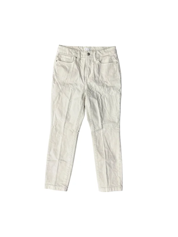 British Style Jeans Straight By Good American In Cream, Size: 6