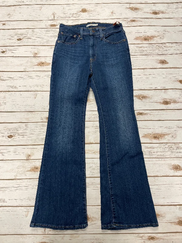 Soft And Comfortable Jeans Flared By Levis In Blue Denim, Size: 10