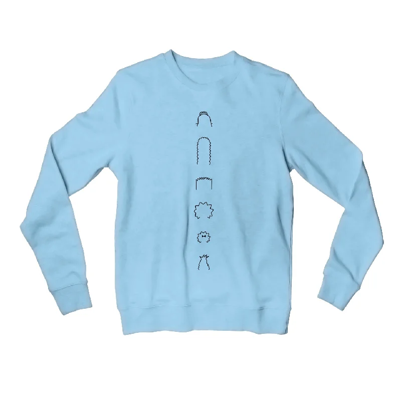 Comfortable Jeans The Simpsons Sweatshirt - The Iconic Hairstyles