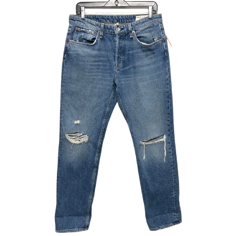 Cute Style Jeans Boyfriend By Rag & Bones Jeans In Blue, Size:6
