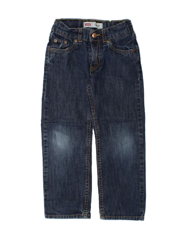 Loose Fit LEVI'S Boys Straight Jeans 5-6 Years W22 L19  Blue Cotton