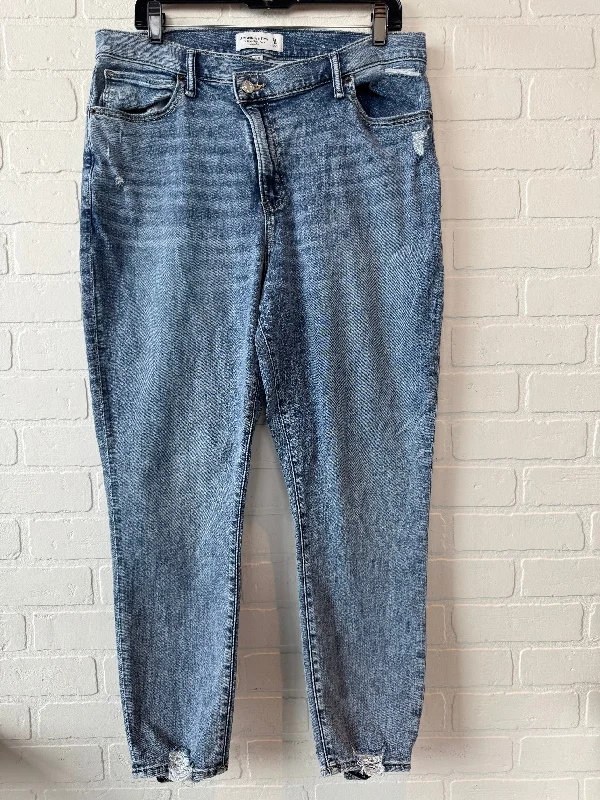 Easygoing Fashion Jeans Skinny By Abercrombie And Fitch In Blue Denim, Size: 16