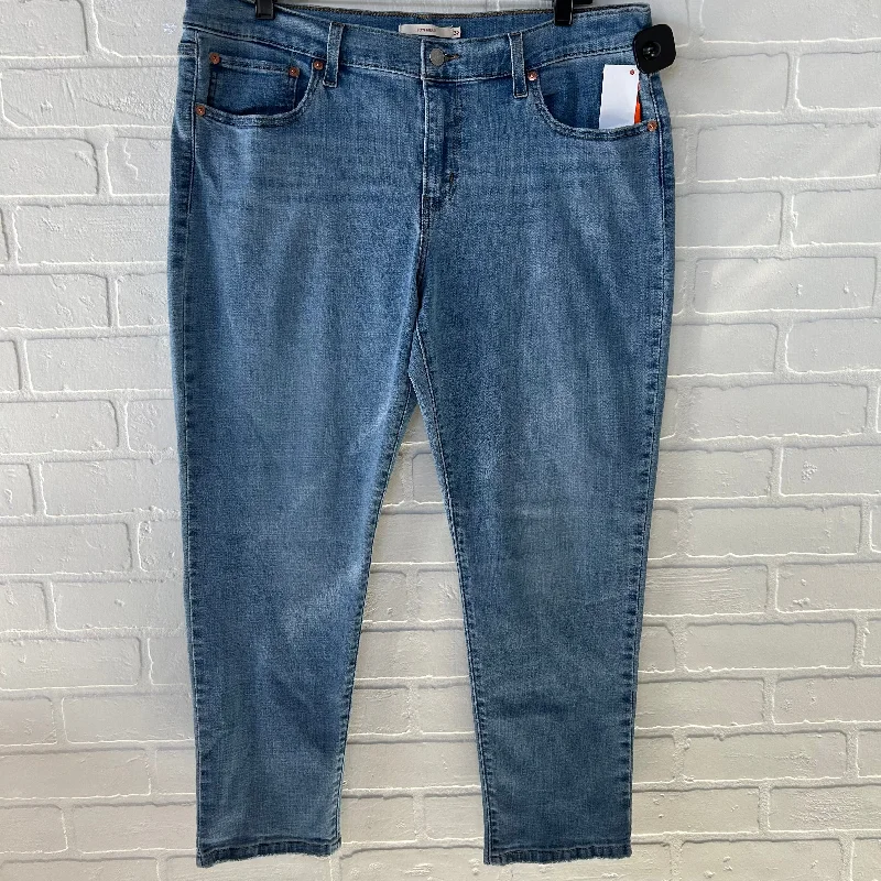 Fashion Must-have Jeans Boyfriend By Levis In Blue Denim, Size: 14