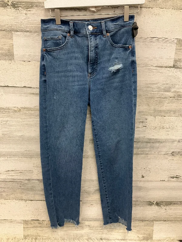 Editorial Design Jeans Straight By Express In Blue Denim, Size: 4