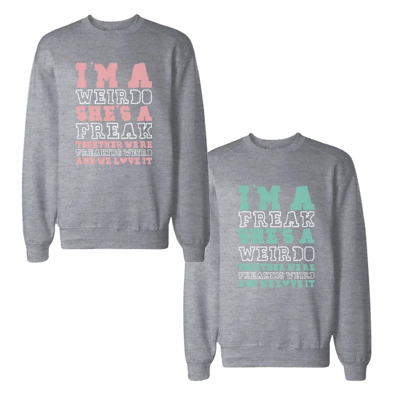 Cozy Chic Trends Freak And Weirdo BFF Sweatshirts Friendship Matching Sweat Shirts