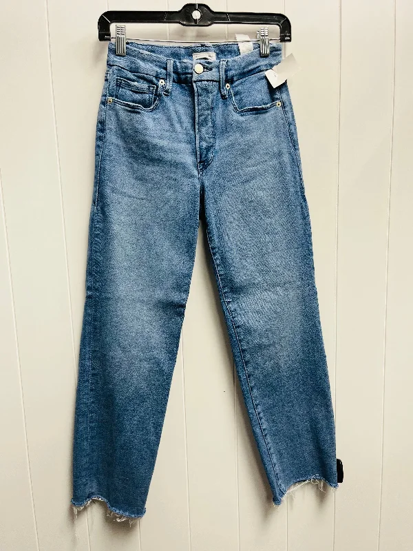 Luxury Style Jeans Straight By Good American In Blue Denim, Size: 6