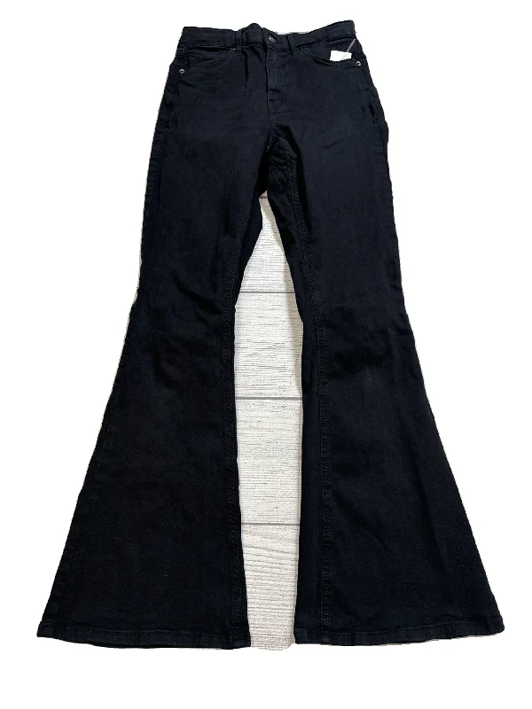 Trendy Items Jeans Flared By Topshop In Black, Size: 2