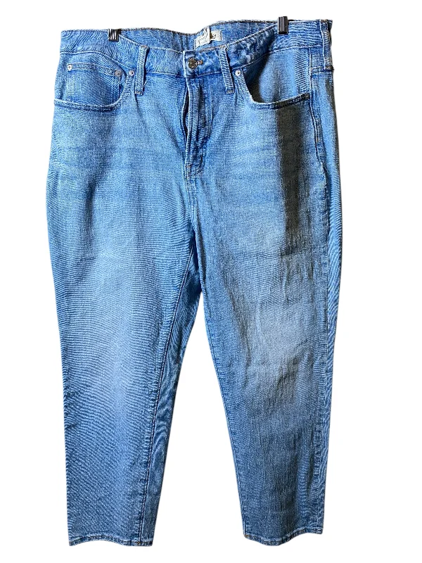 Casual Comfort Wear Jeans Skinny By Madewell In Blue Denim, Size: 16