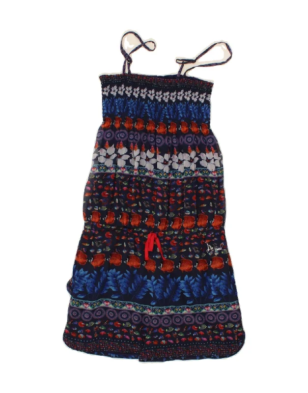 Leisure Travel DESIGUAL Girls Sundress 13-14 Years Navy Blue Floral
