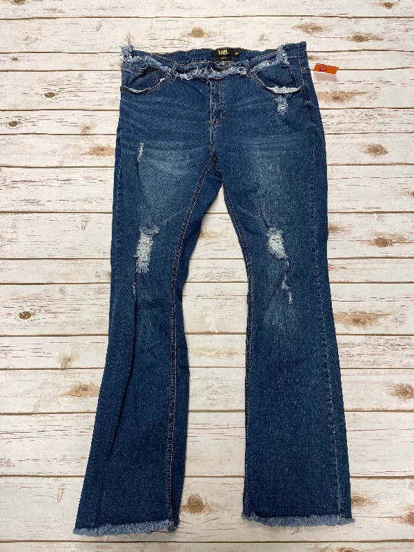 Minimalism Jeans Boot Cut By Cme In Blue Denim, Size: 18