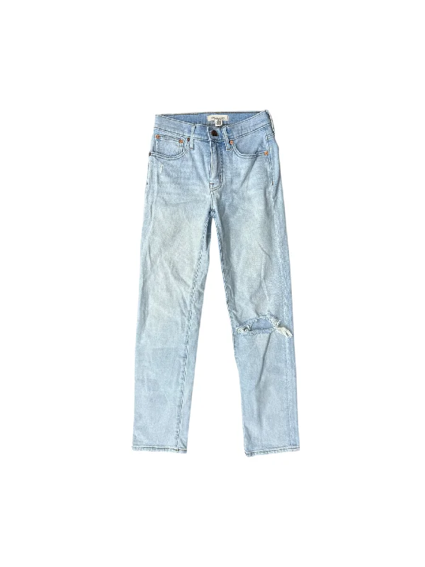 Simple Style Jeans Straight By Madewell In Blue Denim, Size: 0