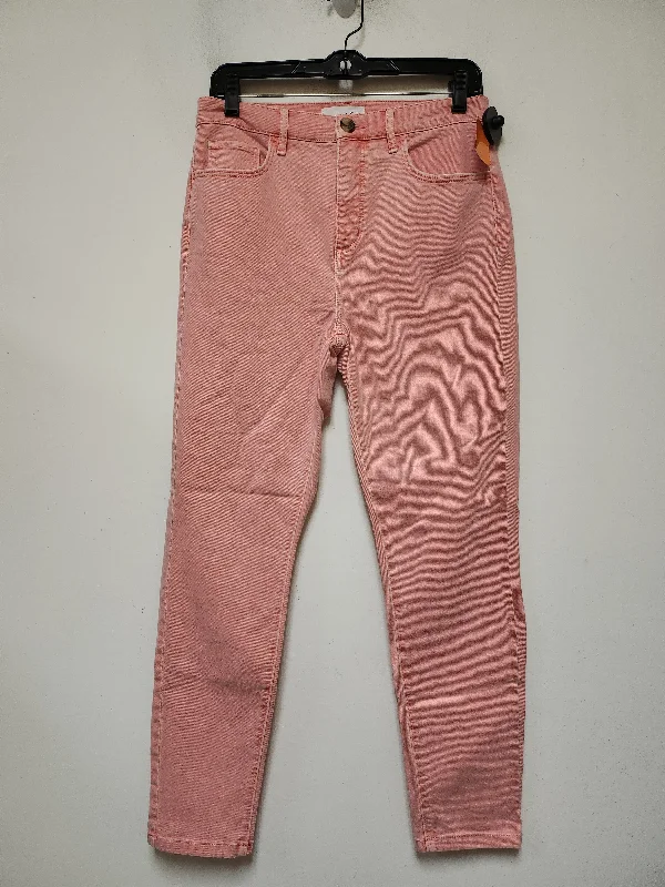 Elegant And Charming Jeans Skinny By Loft In Coral, Size: 6